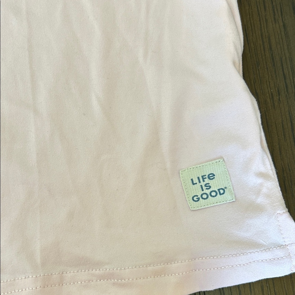 Life Is Good Pink Daisy Tee with Navy Floral Pajama Pants Set - Picture 4 of 7